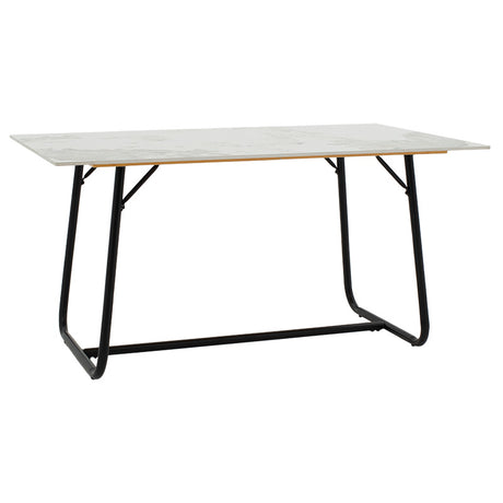 Masa Revello alba, neagra, 150x90x75 cm