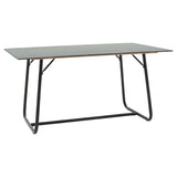 Masa Revello alba, neagra, 150x90x75 cm - Negru