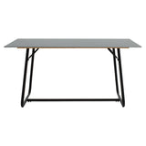 Masa Revello alba, neagra, 150x90x75 cm - Negru