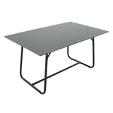 Masa Revello alba, neagra, 150x90x75 cm - Negru