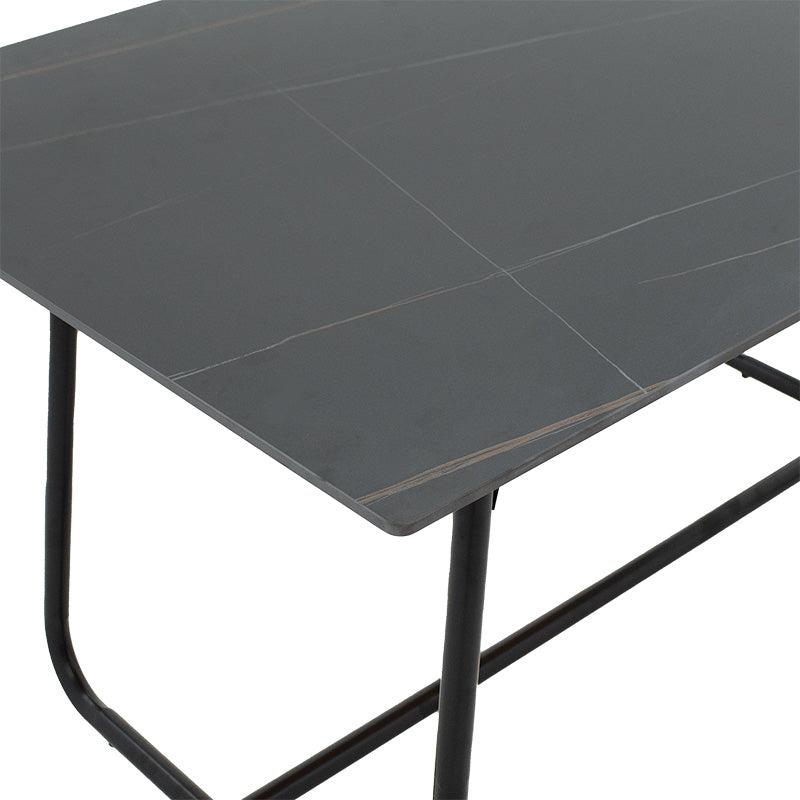 Masa Revello alba, neagra, 150x90x75 cm - Negru