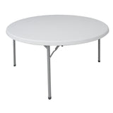 Masa rotunda catering-conferinta Comfort, Lemn, Alb, D150x74 cm