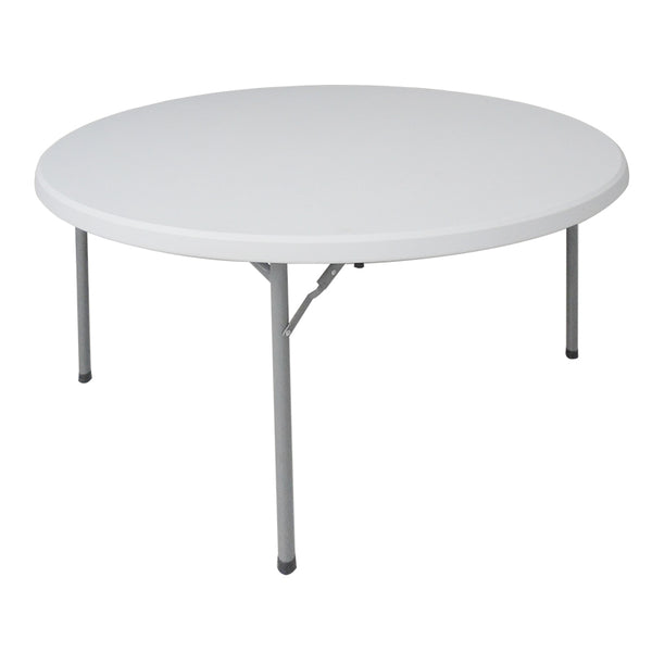 Masa rotunda catering-conferinta Comfort, Lemn, Alb, D150x74 cm