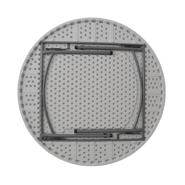 Masa rotunda catering-conferinta Comfort, Lemn, Alb, D150x74 cm