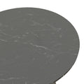 Masa rotundă cu aspect de marmură neagră Rogue, Metal, D70x72 cm, detaliu produs