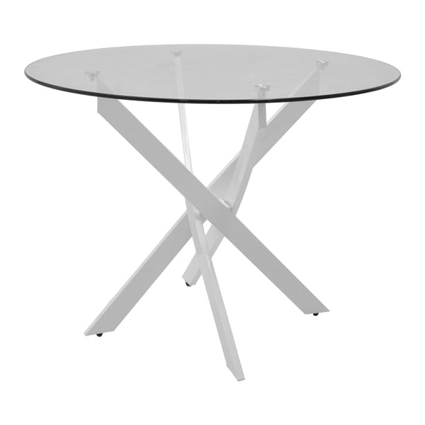 Masa Antoro cu blat din sticla, Diverse culori, D100x75 cm
