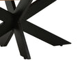Masa rotunda din lemn de mango solid Royalty I, lemn Natural și metal, negru, D130x77 cm, foto produs 6