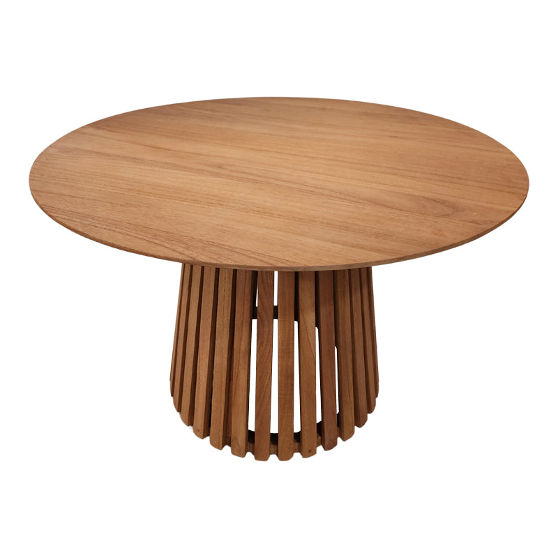 Masă rotundă din lemn natural Kenda, Lemn Mindi, 120x75 cm - Natur