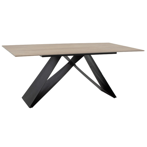 Masa Sabrina, sonoma - negru, 180x90x75 cm