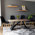 Masa Sabrina, sonoma - negru, 180x90x75 cm, imagine suplimentara