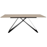 Masa Sabrina, sonoma - negru, 180x90x75 cm