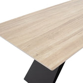 Masa Sabrina, sonoma - negru, 180x90x75 cm, perspectiva suplimentara