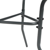 Masă semicirculară cu funcție Bion, Sticlă-metal, gri închis, 70x40x65 cm - Gri