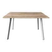 Masa Squaro alb, sonoma, 120x70x75 cm, imagine suplimentara