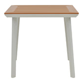Masa Synergy aluminiu alb-placaj, Natural, 80x80x74 cm, imagine suplimentara