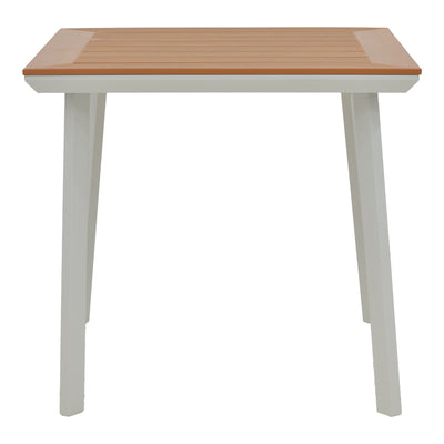 Masa Synergy aluminiu alb-placaj, Natural, 80x80x74 cm, imagine suplimentara
