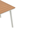 Masa Synergy aluminiu alb-placaj, Natural, 80x80x74 cm, perspectiva suplimentara