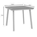 Masa Synergy aluminiu alb-placaj, Natural, 80x80x74 cm, foto produs