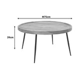 Masa Tavolo, din lemn de sheesham solid Nuc, D75x39 cm, imagine suplimentara