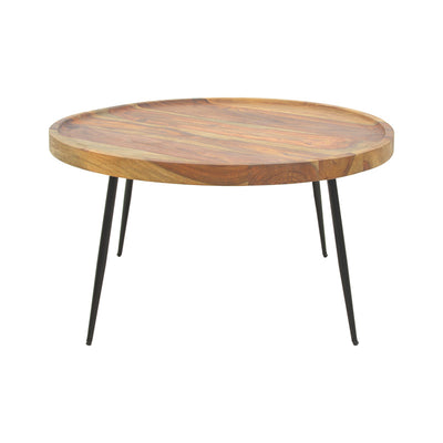 Masa Tavolo, din lemn de sheesham solid Nuc, D75x39 cm, detaliu produs