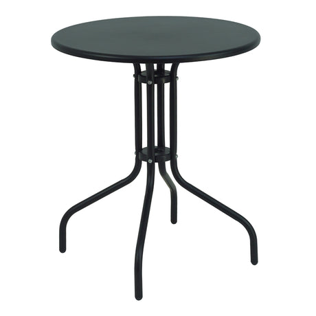 Masa Vergo Gri inchis din metal, D60x70 cm