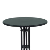 Masa Vergo, Metal, D60x70 cm - Negru