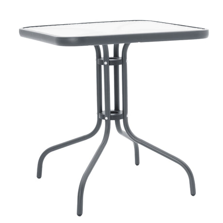 Masa Watson-Confidence set 3 metal, gri, 70x70x70 cm