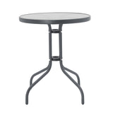 Masa Watson-Confidence Un set de 3 metal, antracit, D60x70 cm