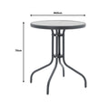 Masa Watson-Confidence Un set de 3 metal, antracit, D60x70 cm, foto produs 9