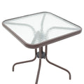 Masa Watson metal maro-sticla, 70x70x70 cm, detaliu produs