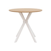Masa Xuson Natural mdf, alb, D80x75 cm, detaliu produs
