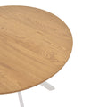 Masa Xuson Natural mdf, alb, D80x75 cm, perspectiva suplimentara