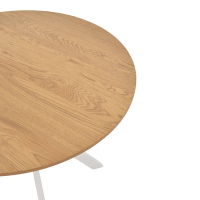 Masa Xuson Natural mdf, alb, D80x75 cm, perspectiva suplimentara