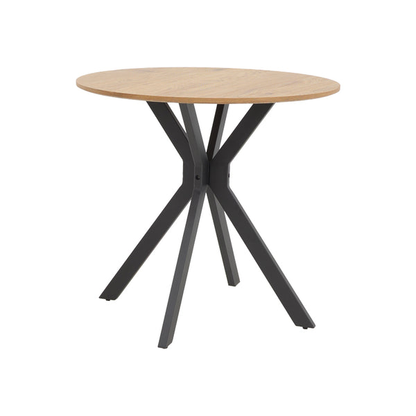 Masa Xuson Natural mdf, negru, D80x75 cm