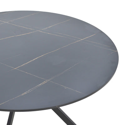 Masa Xuson, Negru, 120x120x75 cm, detaliu produs