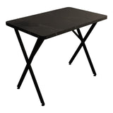 Masa Zeryin metal, Negru - Stejar, 70x110x75 cm - Negru