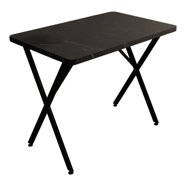 Masa Zeryin metal, Negru - Stejar, 70x110x75 cm