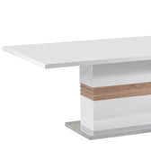 Masa Zoekrin, alb, 200x100x76 cm, detaliu produs