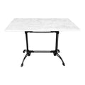 mobilier de gradina Masa Zosal, fonta, Alb-Negru, 110x70x71 cm