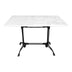mobilier de gradina Masa Zosal, fonta, Alb-Negru, 110x70x71 cm