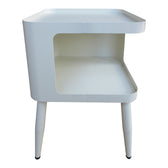 Măsuță auxiliară Cubino, Metal, Crem, 35x35x50 cm, imagine suplimentara
