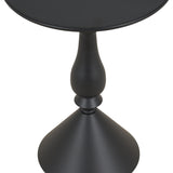 Măsuță auxiliară Lalou, Metal, Crem, 40x55 cm - Negru