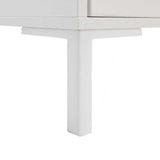 Masuta Cafea Adore cu sertar si picioare metalice, Alb, 90x42x90 cm