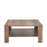 Masuta Cafea Adore New Jersey cu Raft, 90x42x90 cm - Maro