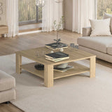 Masuta Cafea Adore New Jersey cu Raft, 90x42x90 cm - Stejar