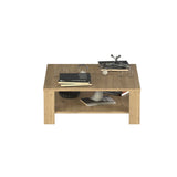 Masuta Cafea Adore New Jersey cu Raft, 90x42x90 cm - Stejar