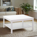 Masuta Cafea Adore Rustic cu Raft, Alb, 80x40x80 cm, detaliu produs