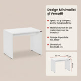 Masuta Cafea/Birou Adore Rio Office, 60x43x40 cm - Alb
