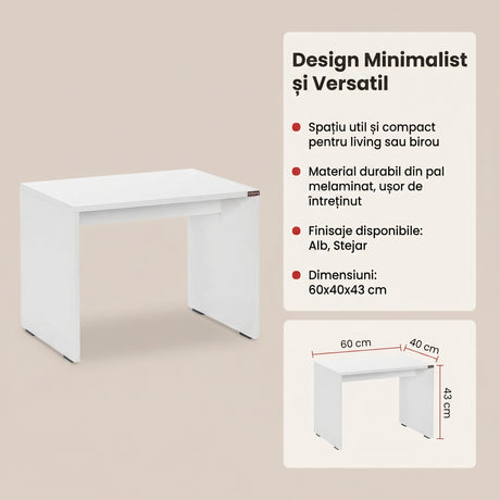 Masuta Cafea/Birou Adore Rio Office, 60x43x40 cm