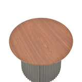 Masuta cafea cu depozitare Dovel, Nuanta, Nuc-Negru, 70x40 cm
